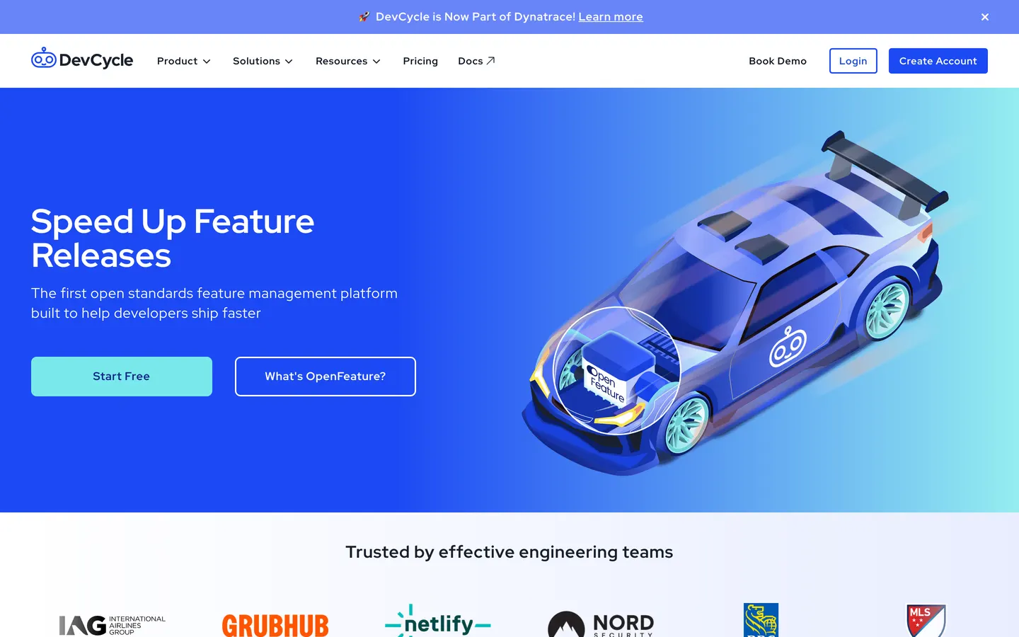 DevCycle hero section on 2026-08-29