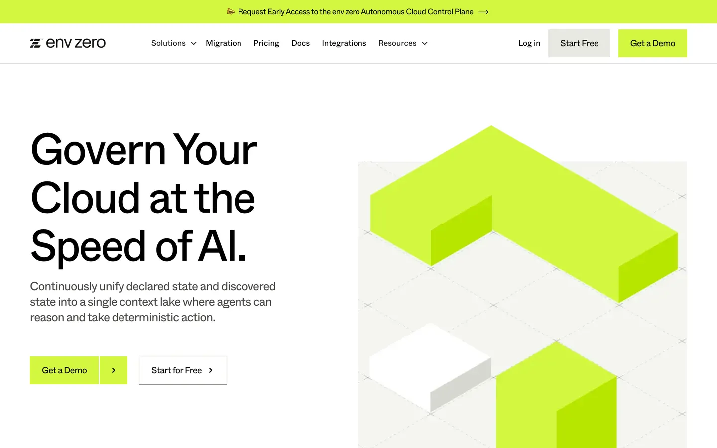 env0 hero section