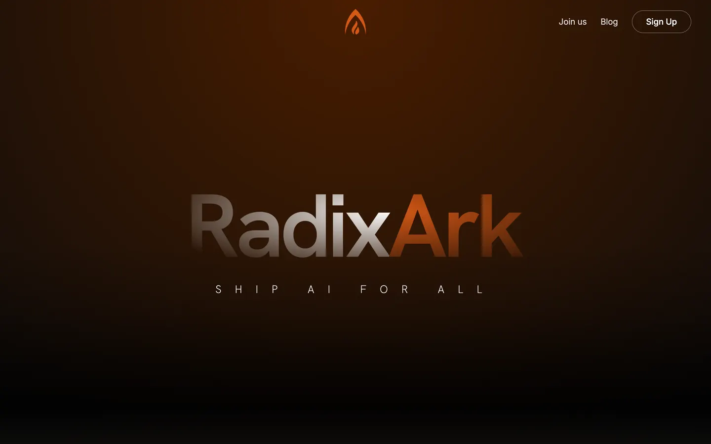 RadixArk hero section