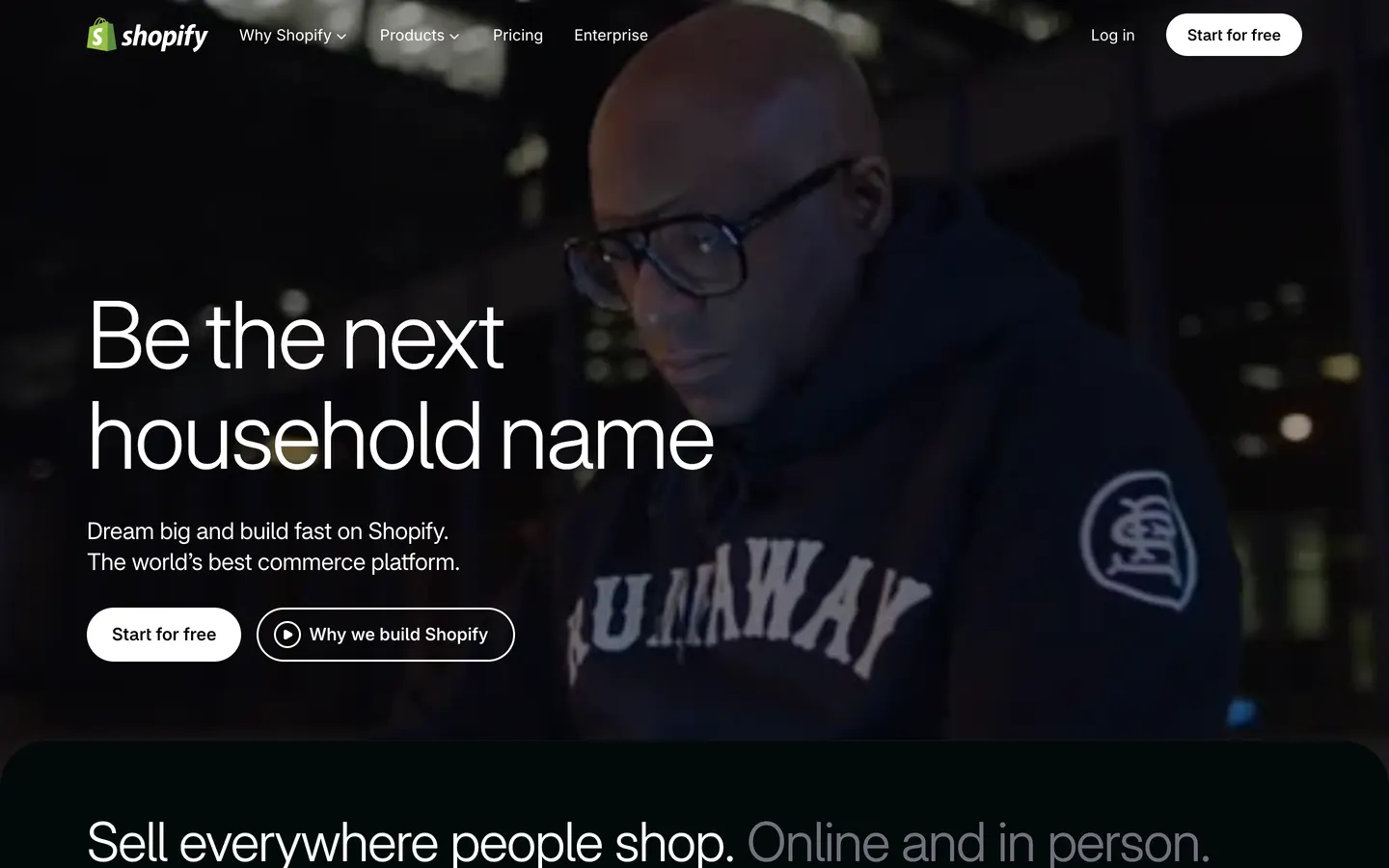 Shopify hero section