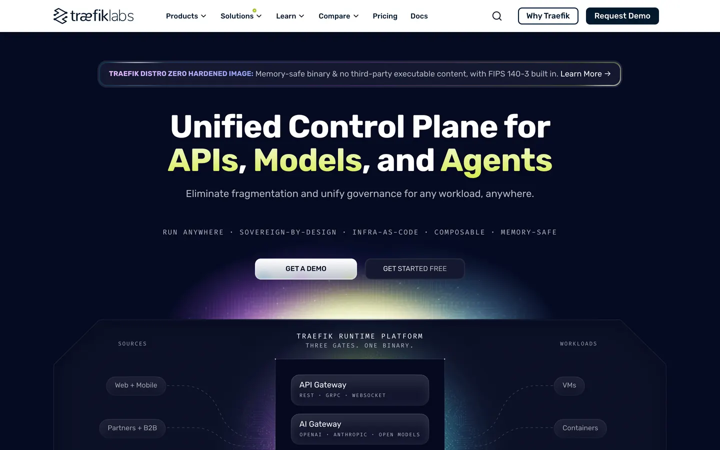Traefik hero section